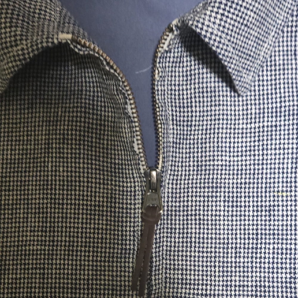 J. Crew Men's Navy Checkered Lightweight Jacket - Picture 5 of 16